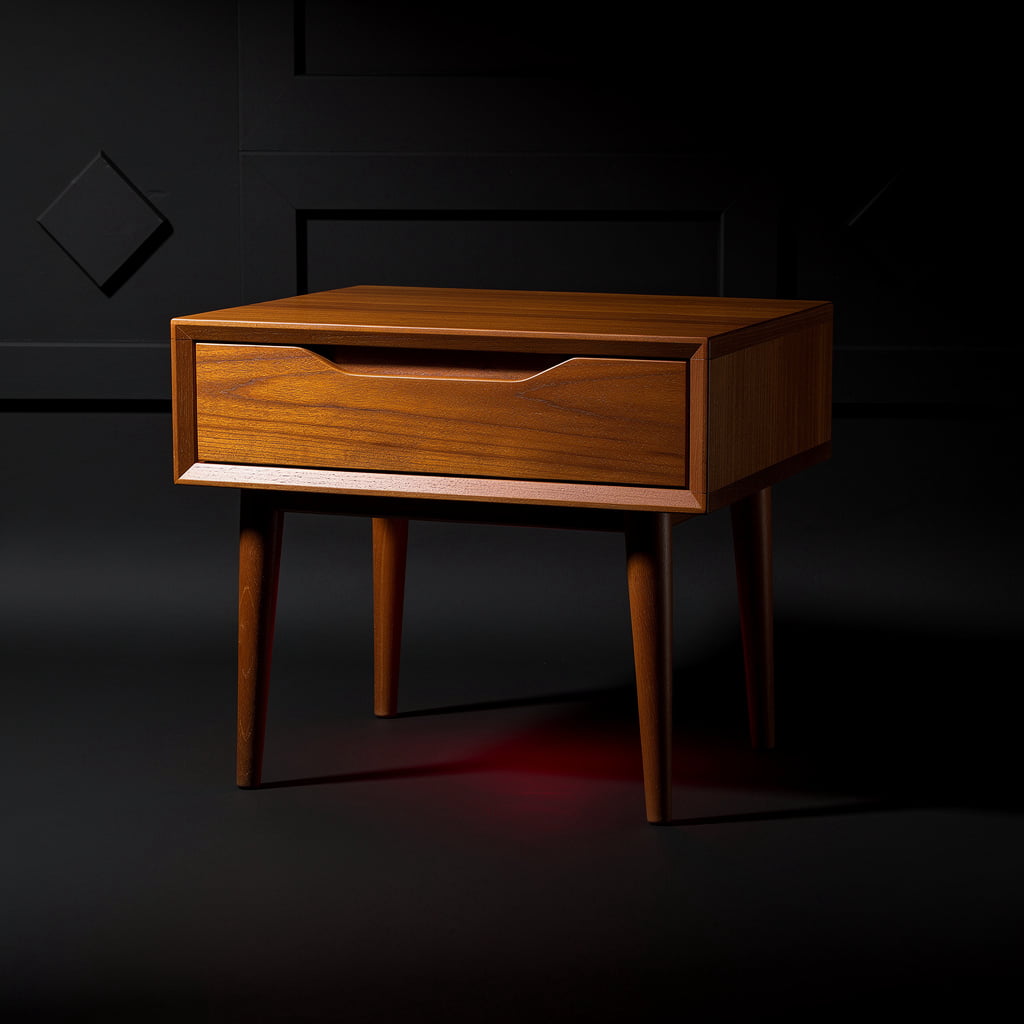 Restored Mid-Century Teak Side Table